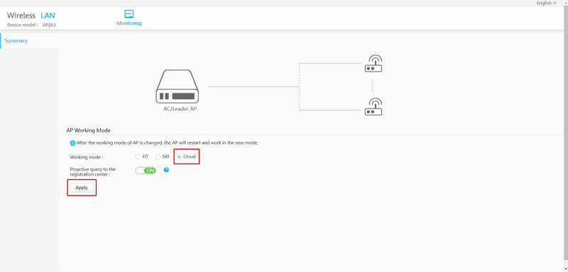 Chọn chế độ Cloud