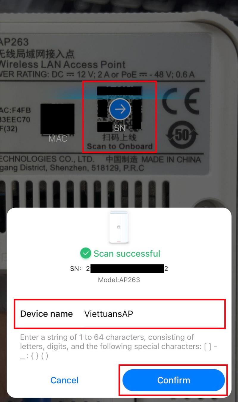 Quét SN thiết bị